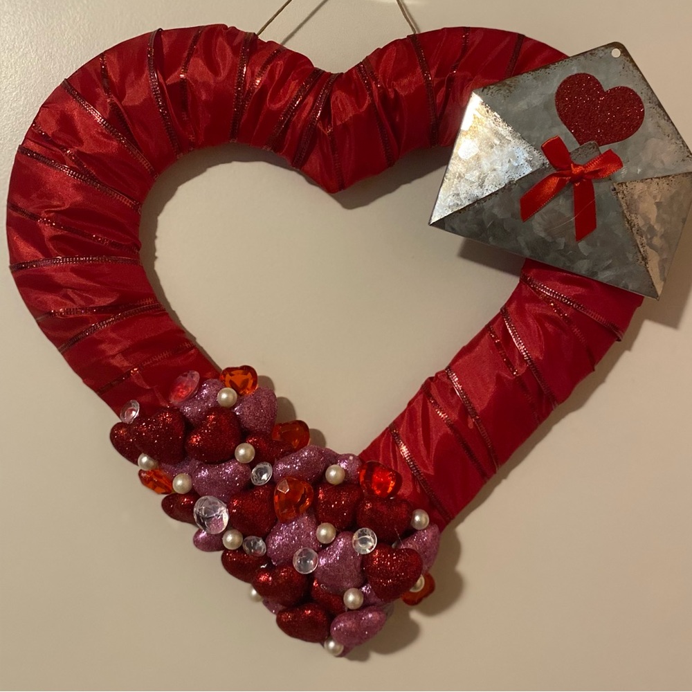 Handmade Valentines Day Wreath